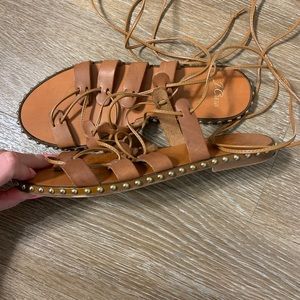 J Crew Lace Up Sandals Size 8.5